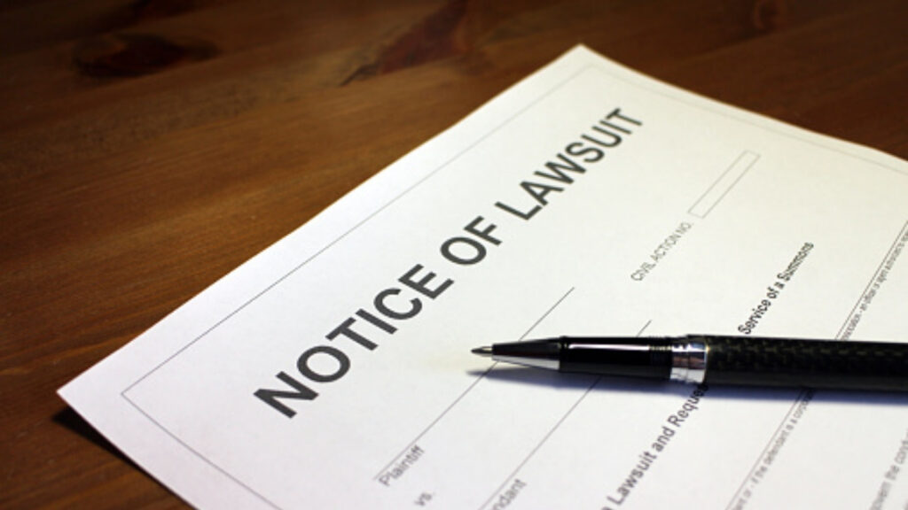 Visual graphic of lawsuit document